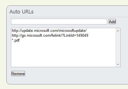 IE Tabls Auto URLs *.pdf